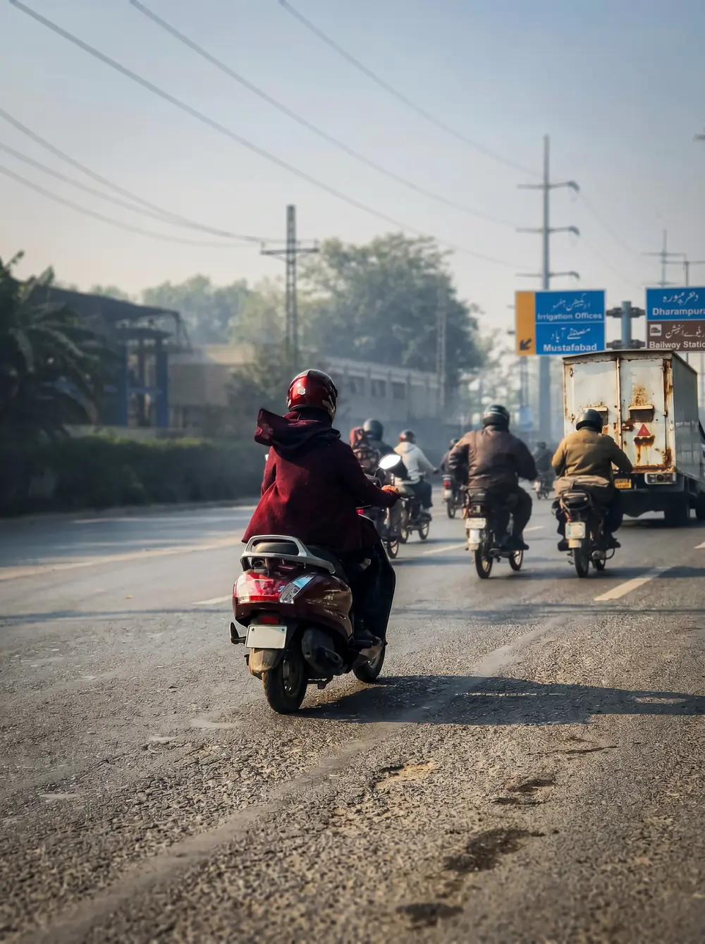 Heure de pointe à moto