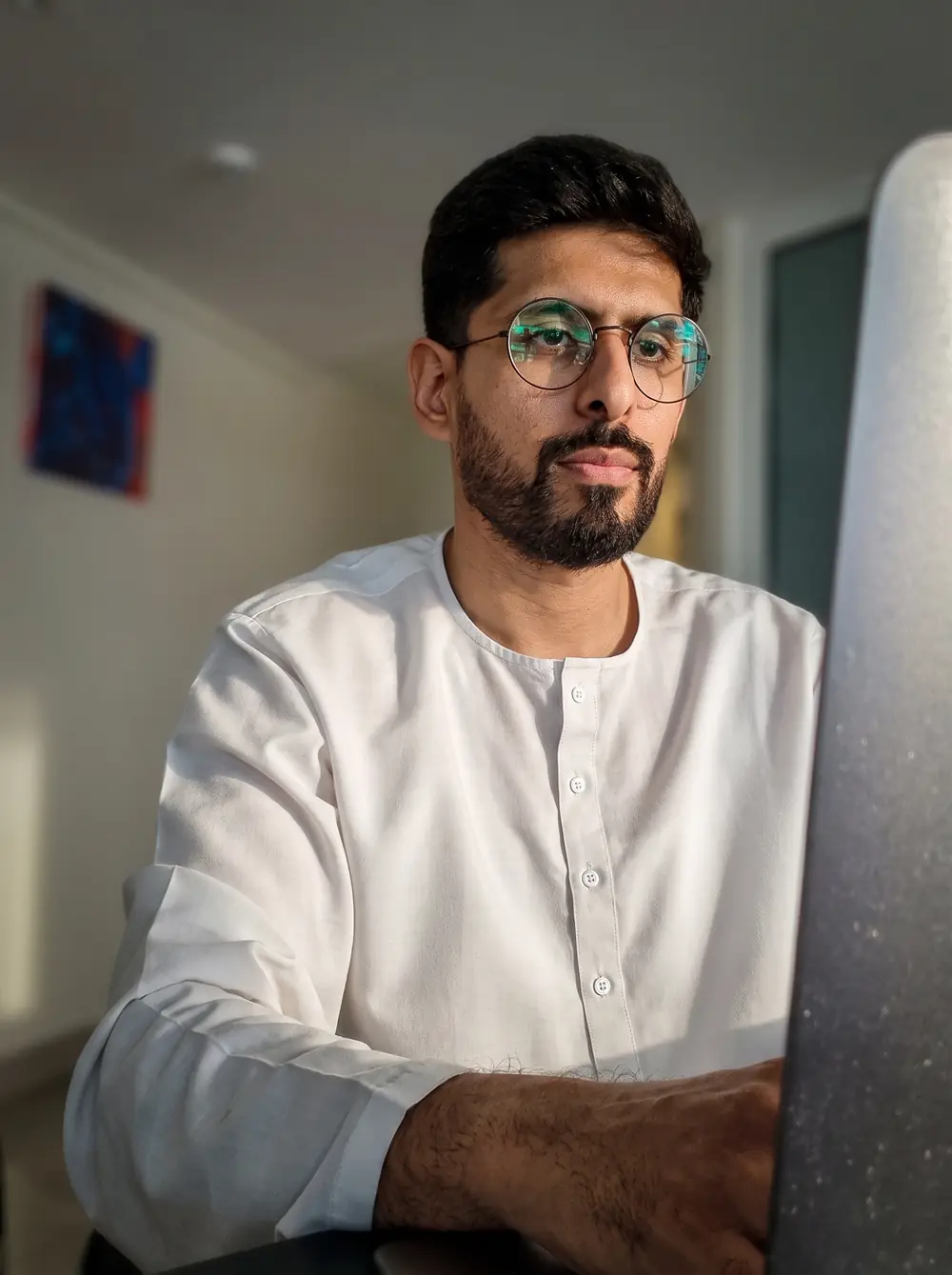 Concentré au bureau