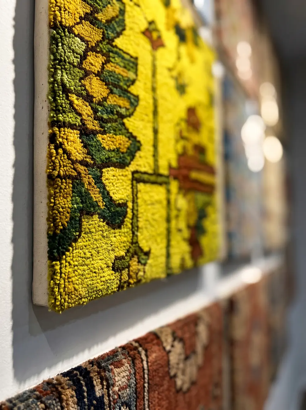 Détail d'un tapis tufté